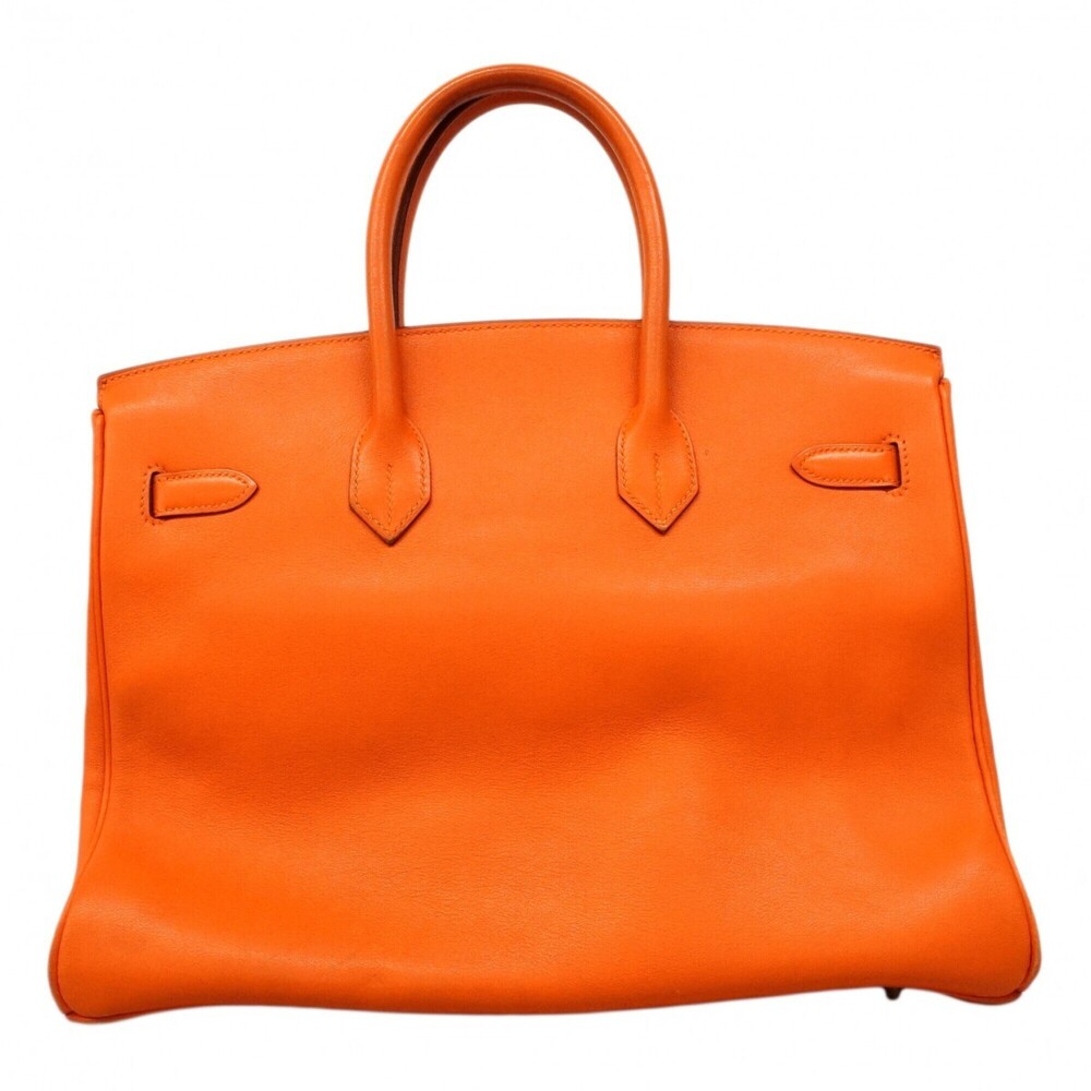 Hermes Birkin 35 Handbag, Veau Gulliver Leather, Orange, □B Stamp, Women's - Picture 13 of 13